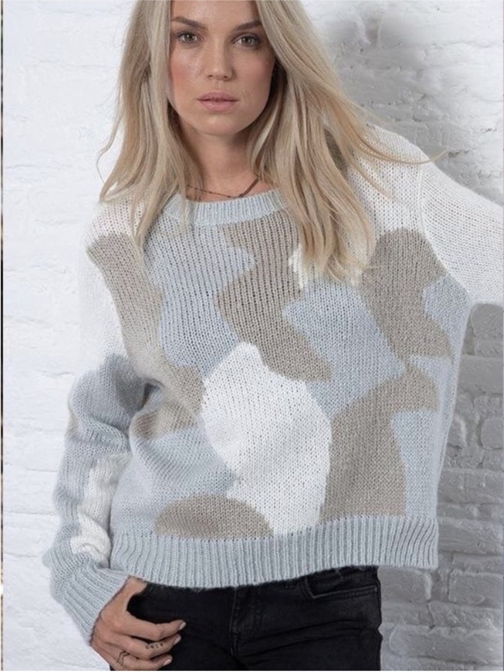 ·Wooden Ships· Camo oversized knit sweater